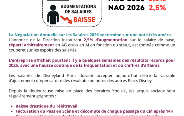 NAO 2026 : LA CFE-CGC NE SERA PAS SIGNATAIRE